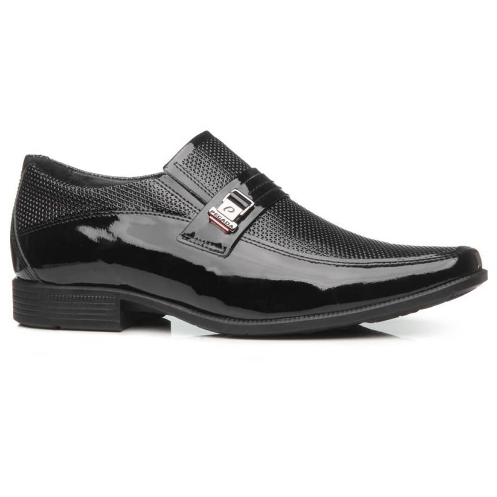 Sapato Social Masculino Verniz Preto Pegada 126504-03