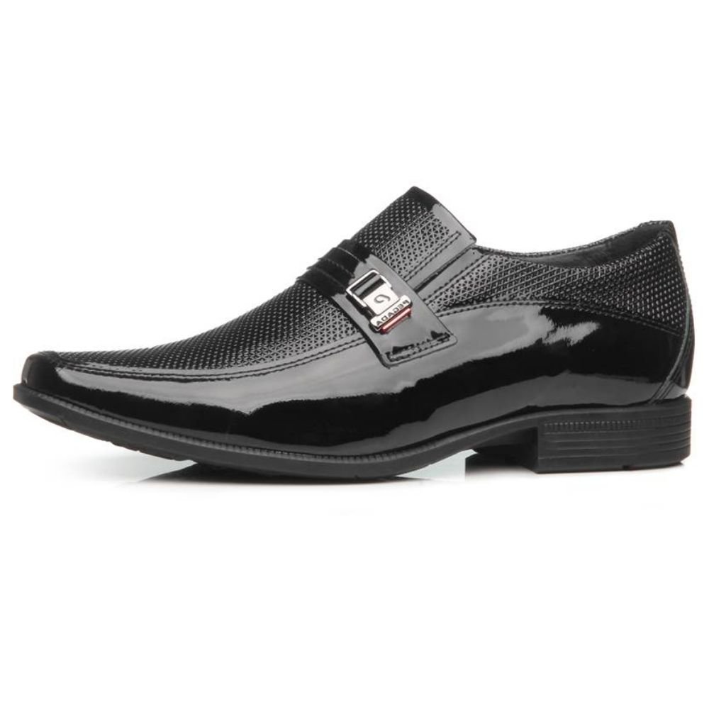 Sapato Social Masculino Verniz Preto Pegada 126504-03 Preto 2