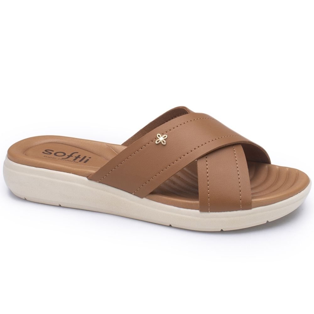 Chinelo Feminino Flatform Slide Casca Softli 10500.10503