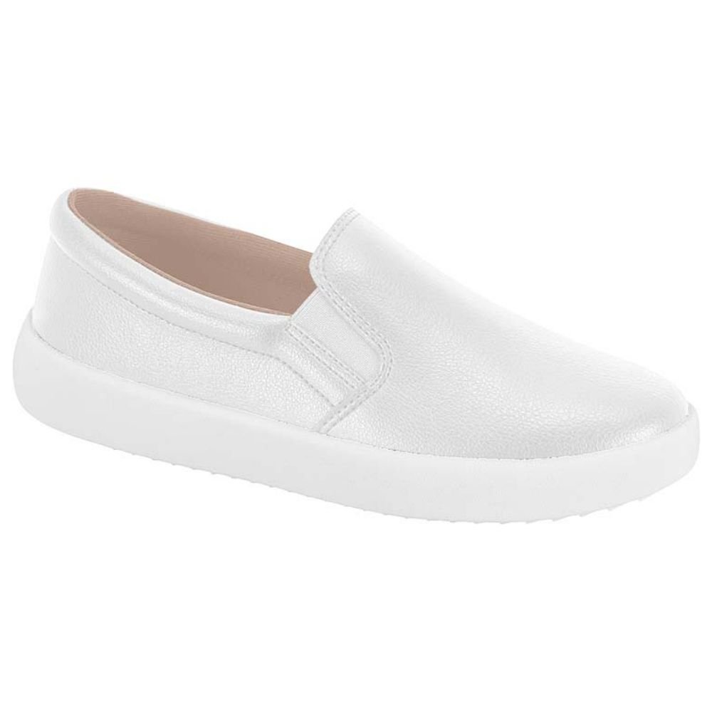 Tênis Feminino Slip On Flatform Branco Moleca 5830.100
