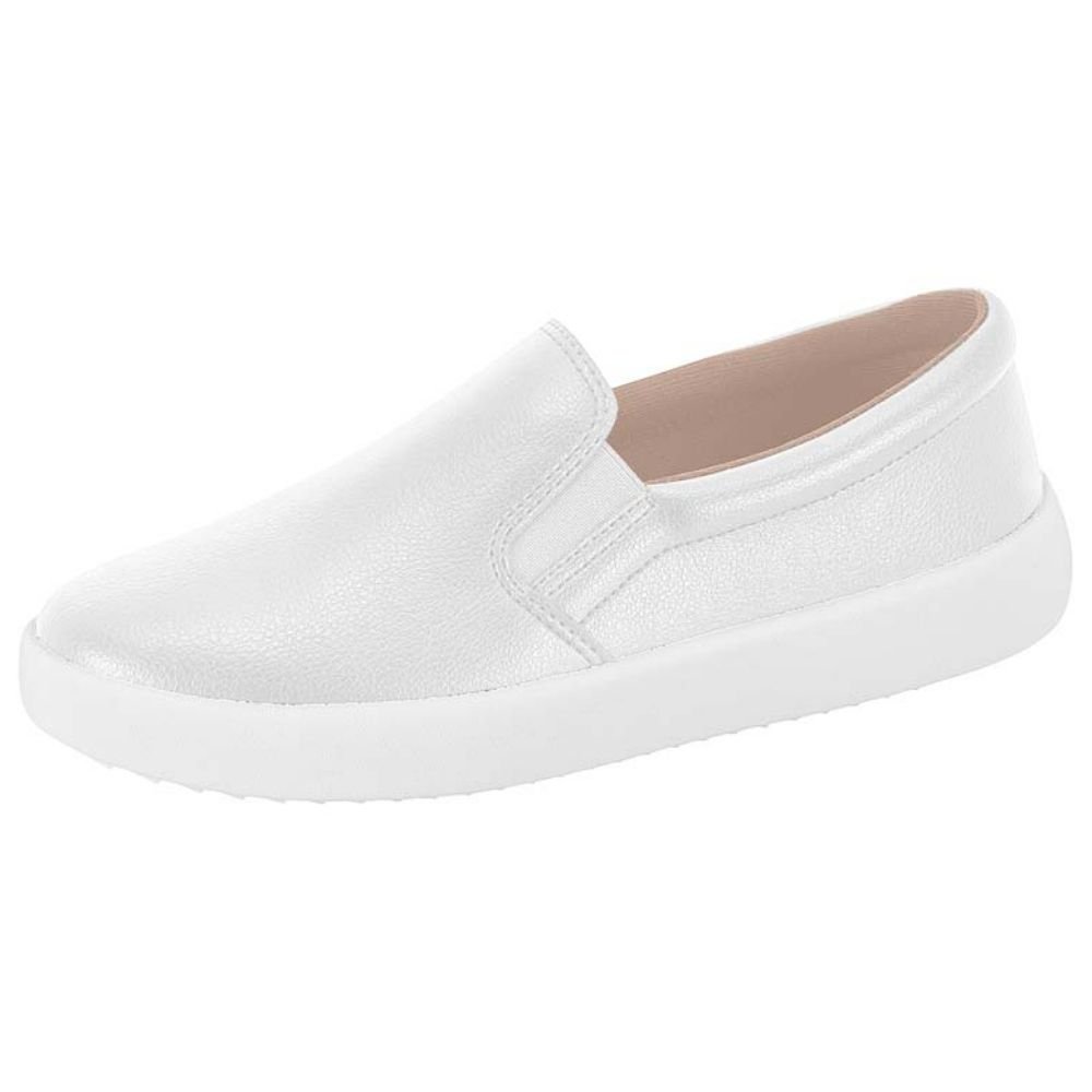 Tênis Feminino Slip On Flatform Branco Moleca 5830.100 Branco 2