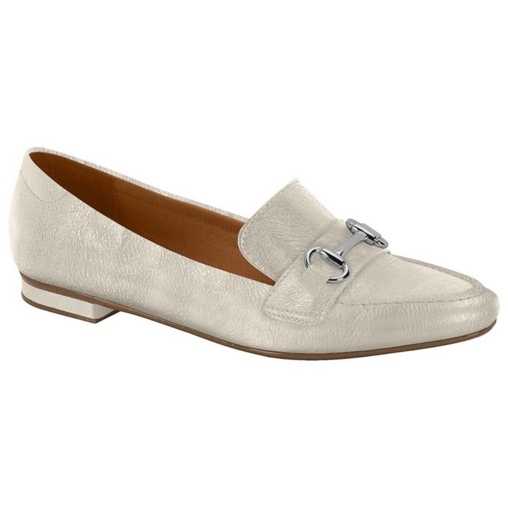 Mocassim Feminino Loafer Branco Off Vizzano 1351.106