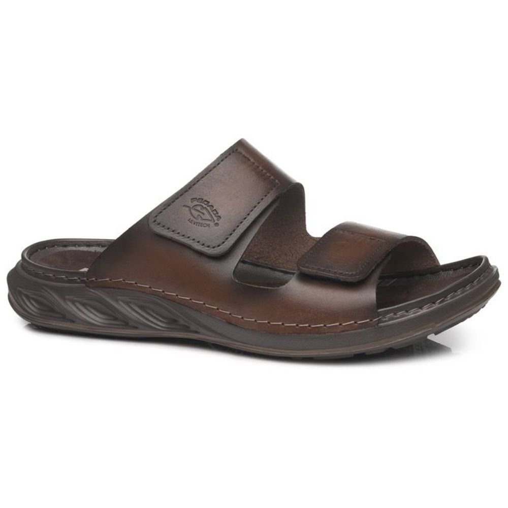 Chinelo Masculino Couro Pinhão Pegada 134101-02