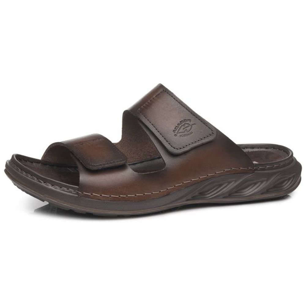 Chinelo Masculino Couro Pinhão Pegada 134101-02 Marrom 2