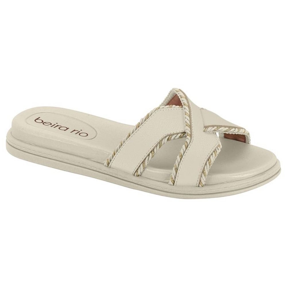 Chinelo Feminino Flatform Branco Off Beira Rio 8488.127