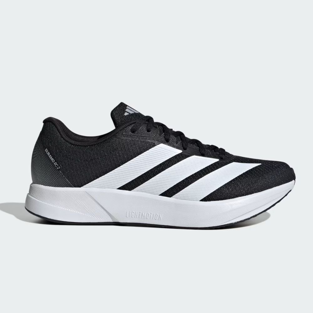 Tênis Esportivo Masculino Duramo RC2 Running Preto Branco Adidas HQ0214