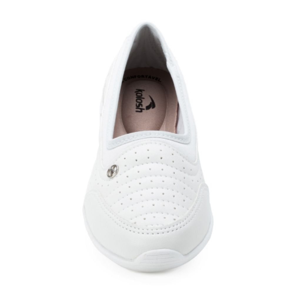 Tênis Feminino Sapatilha Slip On Branco Kolosh C3182-0002 Branco 3