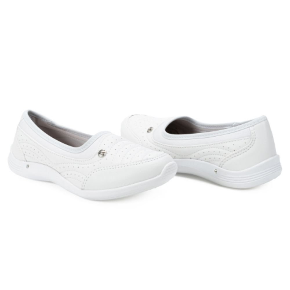 Tênis Feminino Sapatilha Slip On Branco Kolosh C3182-0002 Branco 4