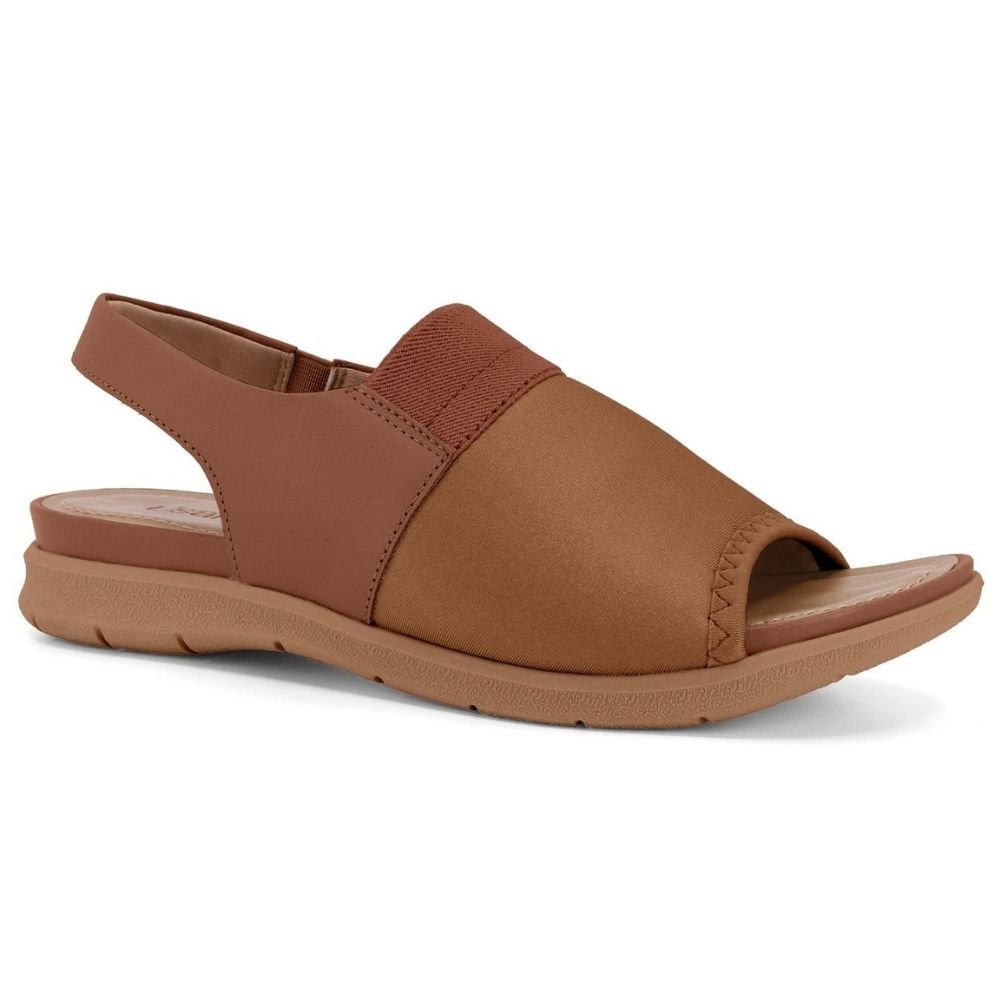 Sandália Feminina Papete Elastano Canela Usaflex AA30016