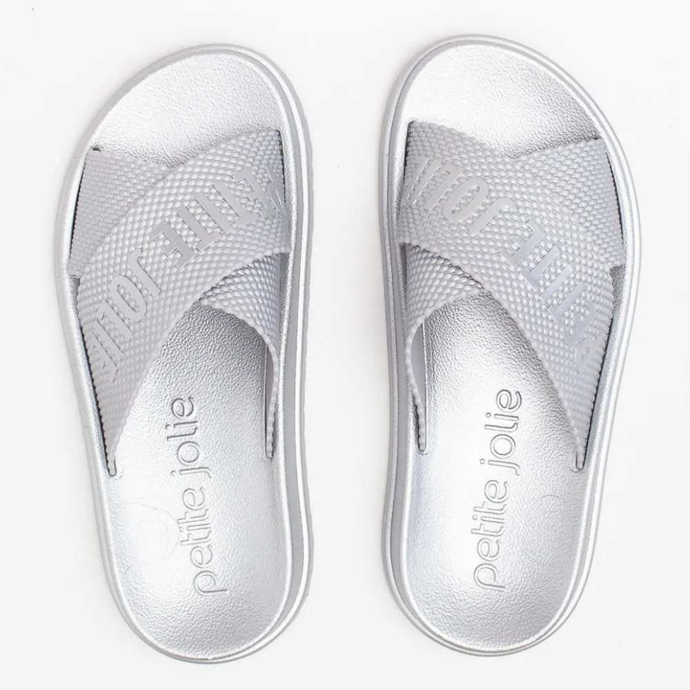 Chinelo Slide Feminino Smash Prata Petite Jolie PJ6812IIA Prata 4
