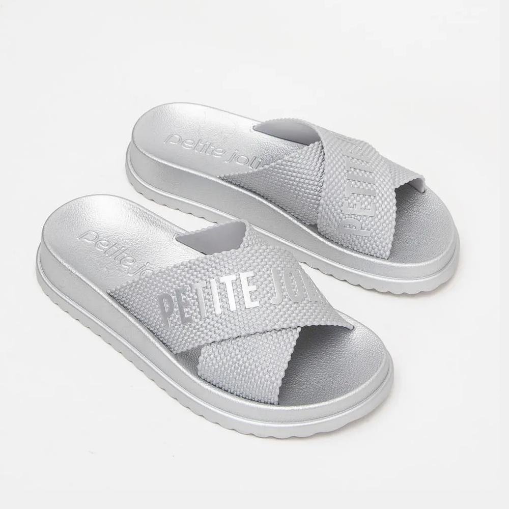 Chinelo Slide Feminino Smash Prata Petite Jolie PJ6812IIA Prata 5