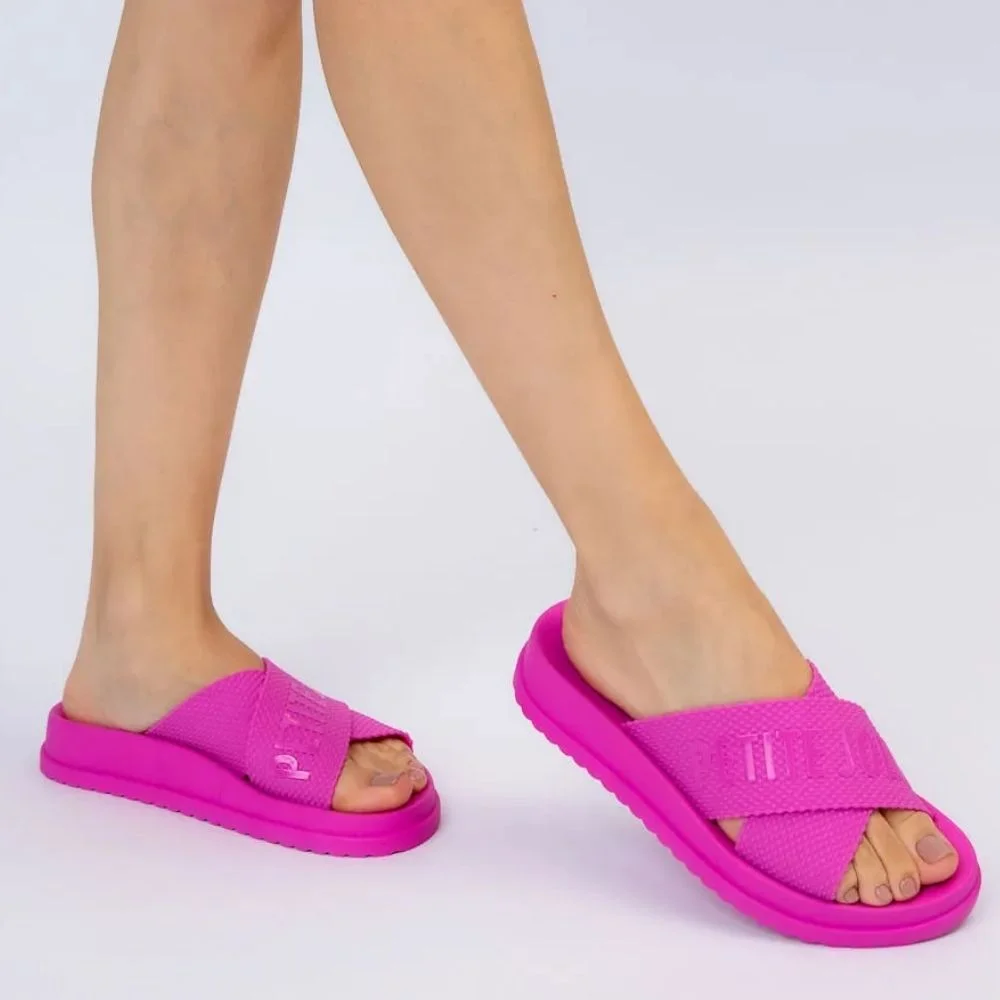 Chinelo Slide Feminino Smash Fúcsia Petite Jolie PJ6812II Pink 2