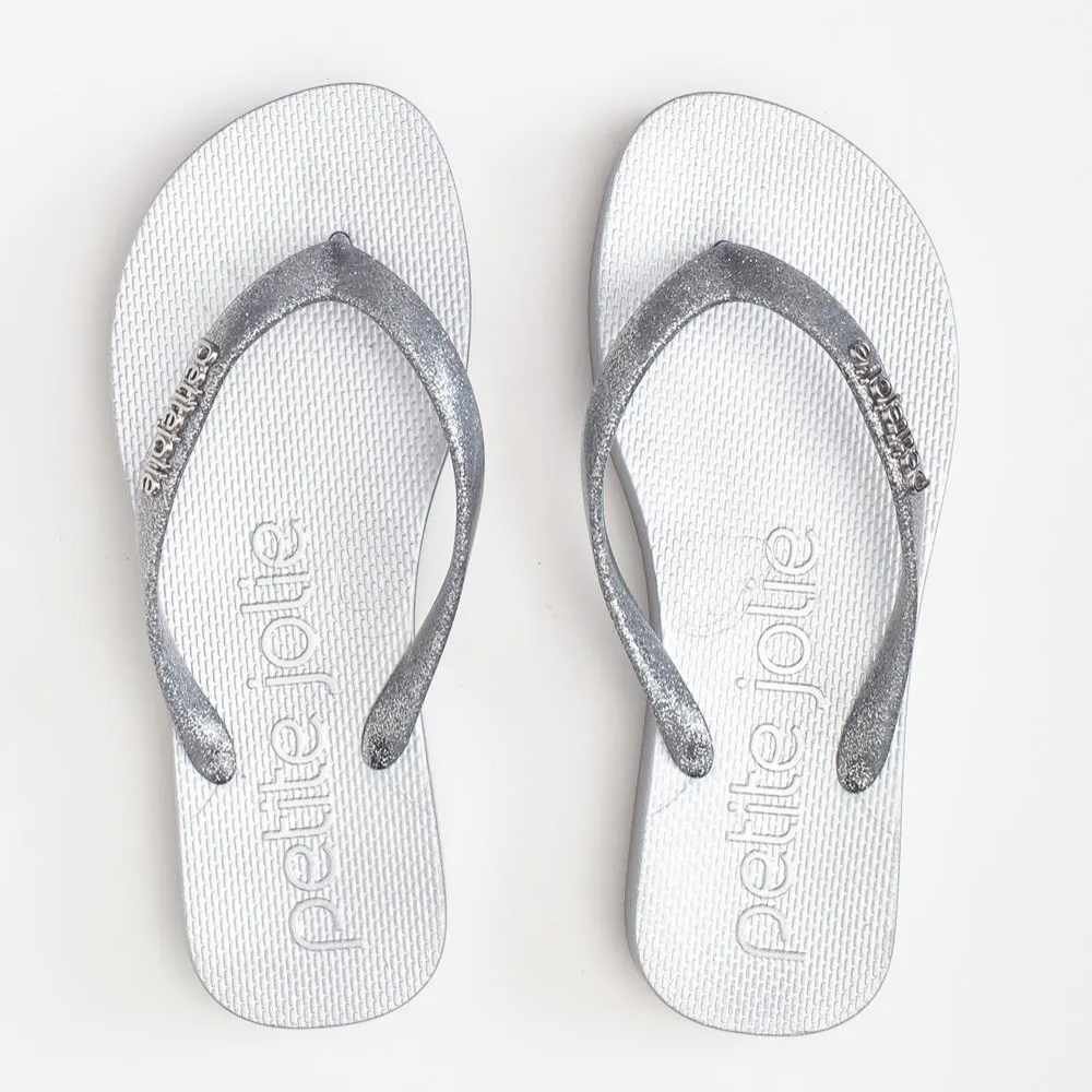 Chinelo Feminino Fresh Up Full Glitter Prata Petite Jolie PJ7705 Prata 2
