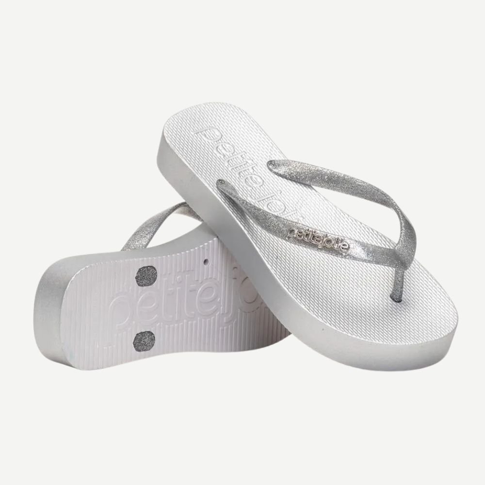 Chinelo Feminino Fresh Up Full Glitter Prata Petite Jolie PJ7705 Prata 3