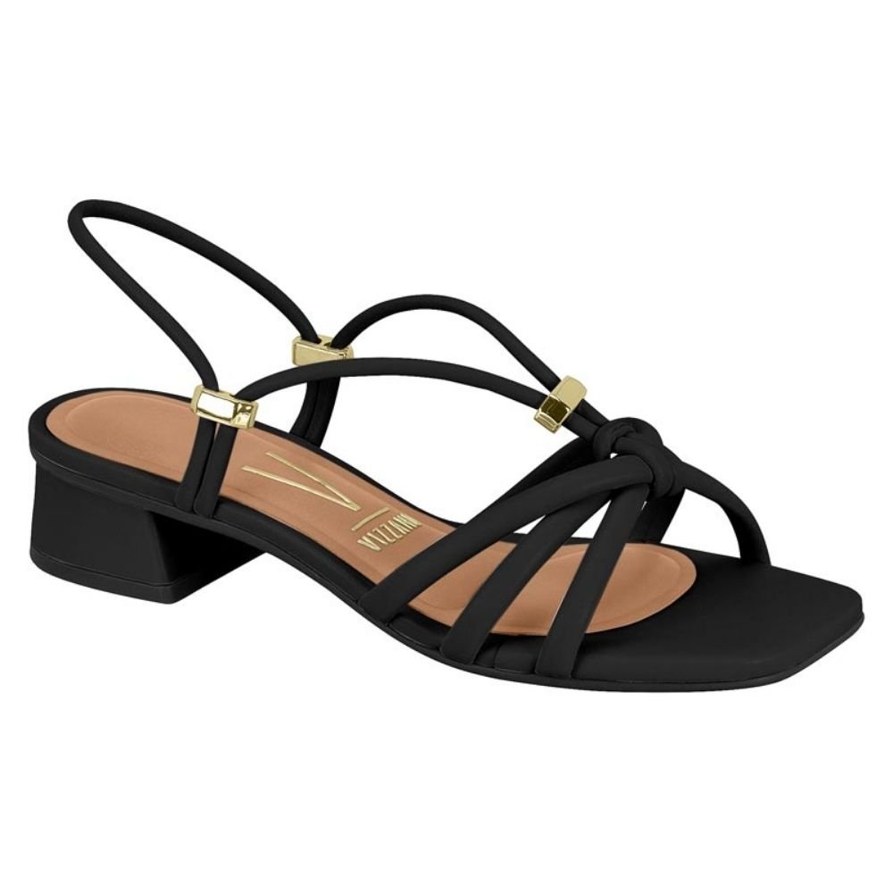 Sandália Feminina Slingback Preto Vizzano 6454.129