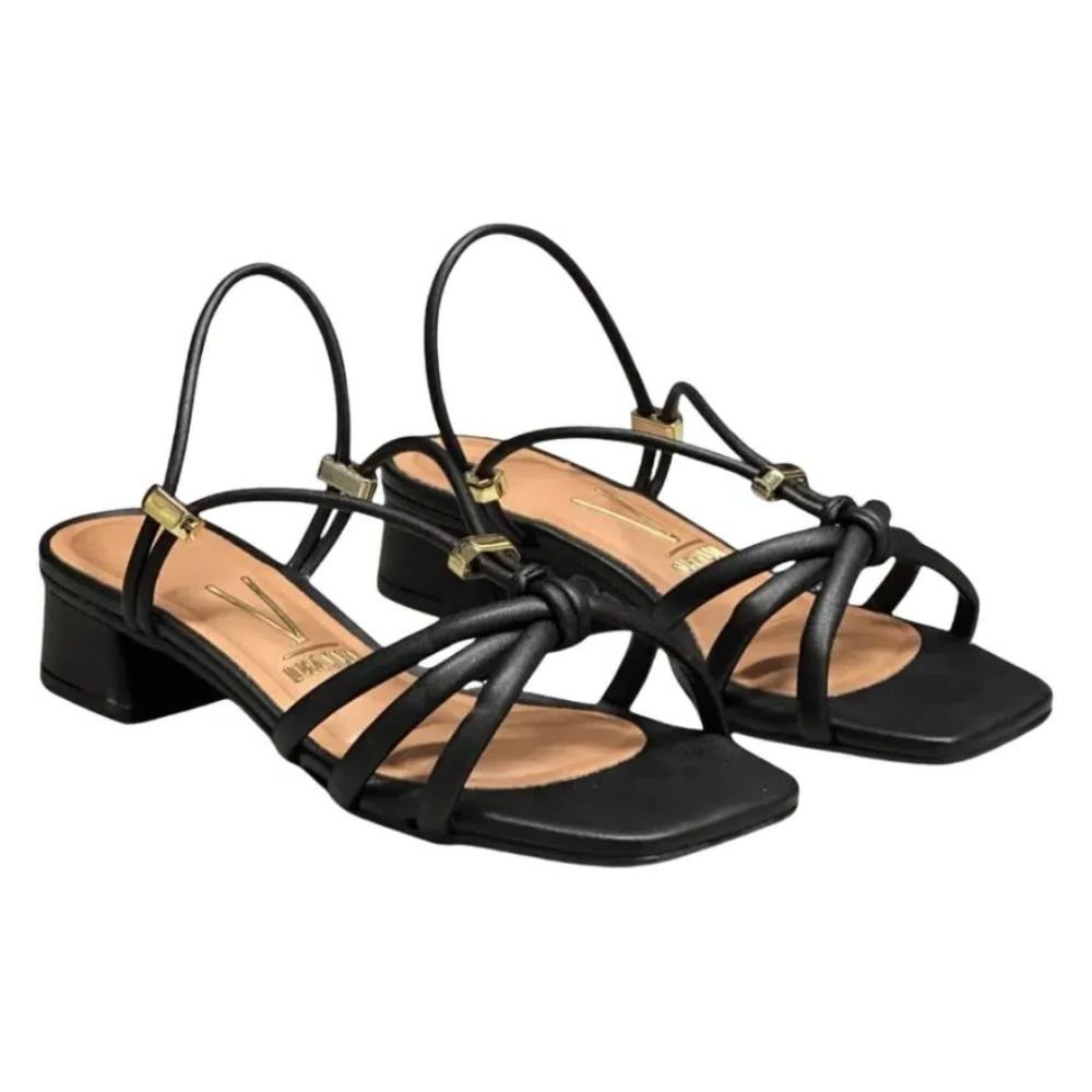 Sandália Feminina Slingback Preto Vizzano 6454.129 Preto 3