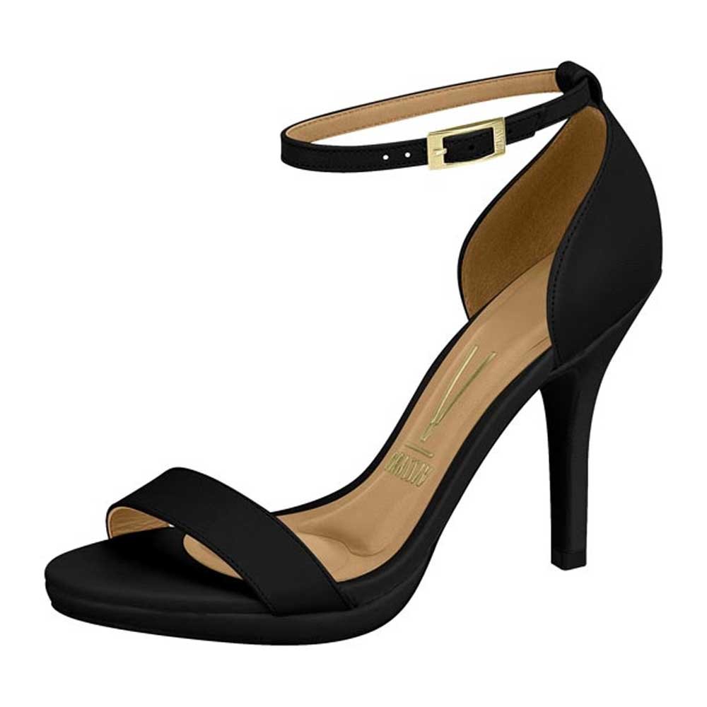 Sandália Feminina Salto Alto Pelica Preto Vizzano 6210.655 Preto 2