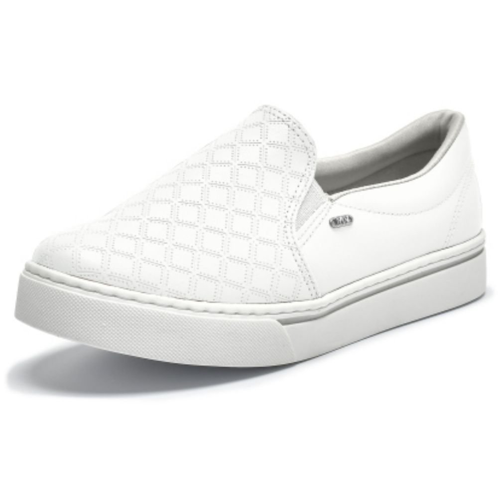 Tênis Feminino Slip On Napa Line Branco Via Marte 016-023-01 Branco 2