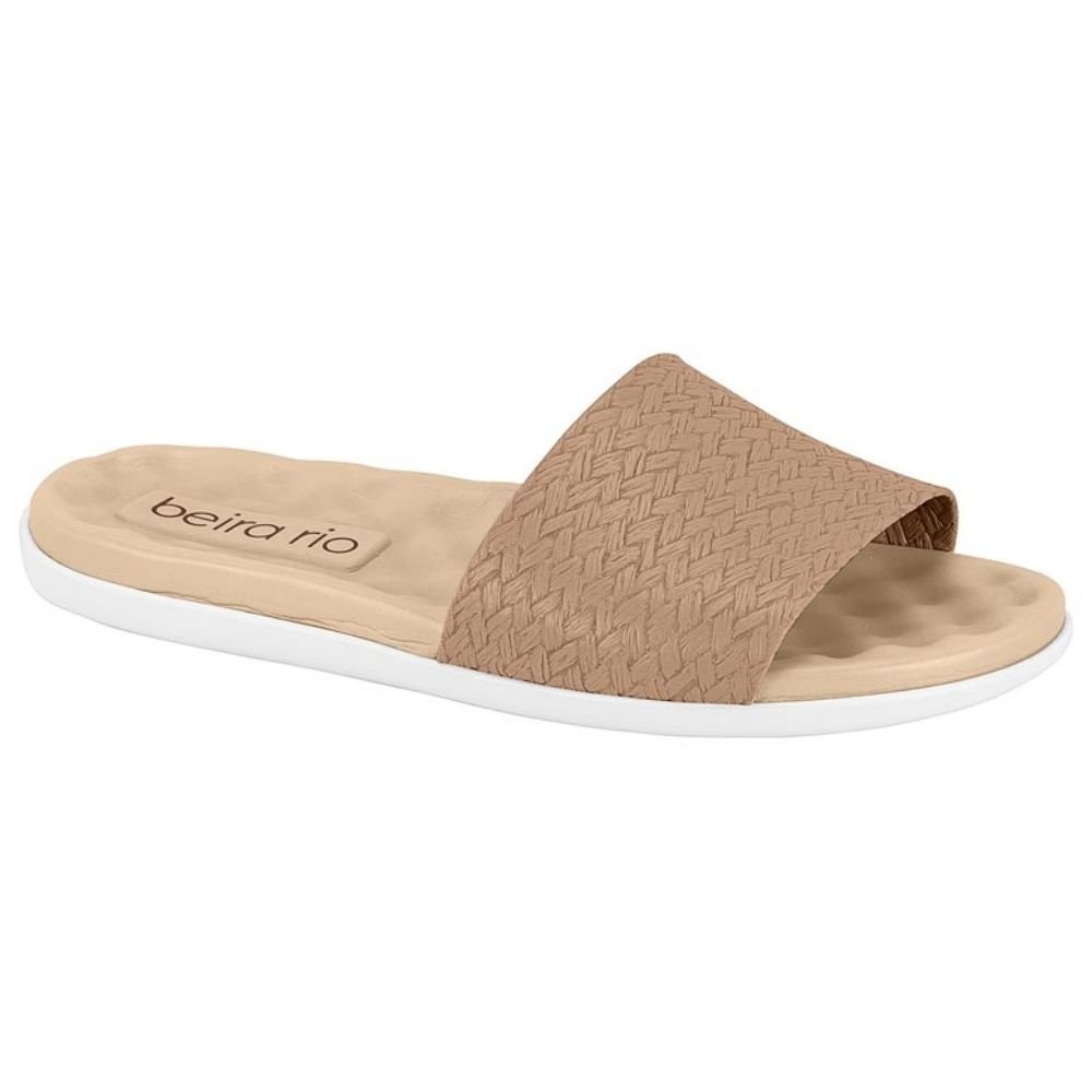 Chinelo Feminino Slide Nude Ouro Rosado Beira Rio 8360.303