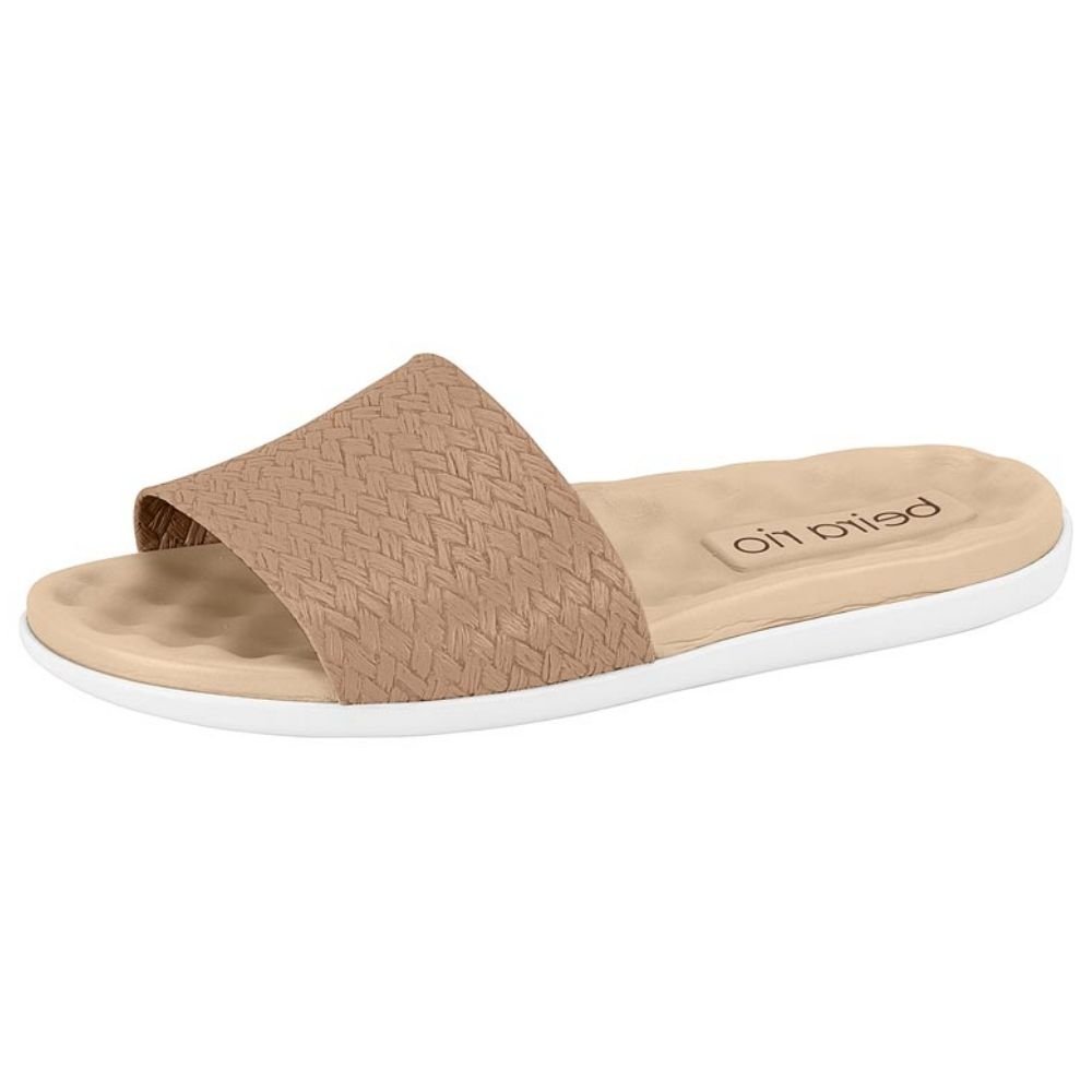 Chinelo Feminino Slide Nude Ouro Rosado Beira Rio 8360.303 Bege 2