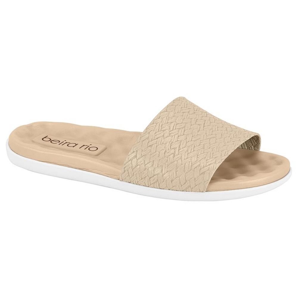 Chinelo Feminino Slide Creme Beira Rio 8360.303