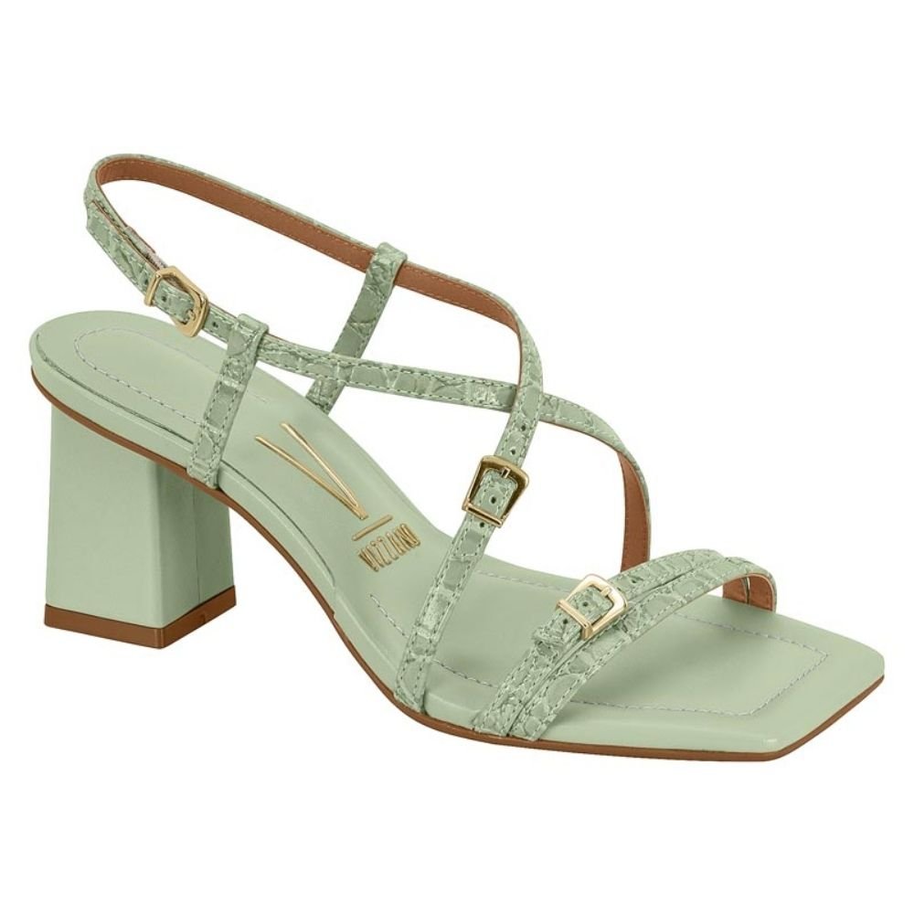 Sandália Feminina Salto Bloco Verde Luna Vizzano 6455.136
