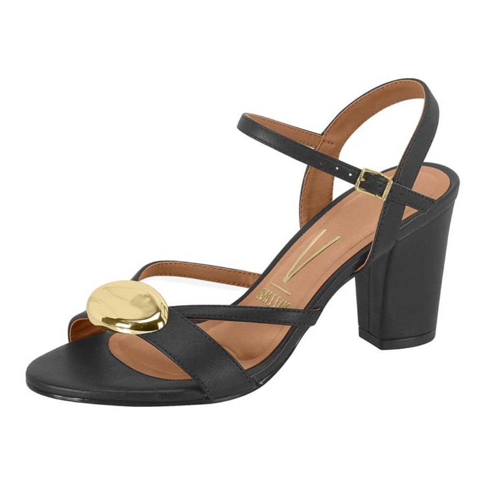 Sandália Feminina Salto Bloco Preto Vizzano 6262.1033 Preto 2