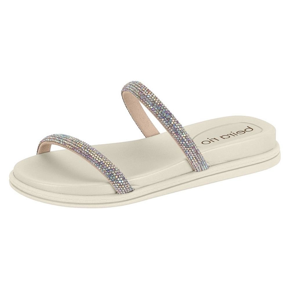 Chinelo Flatform Aurora Boreal Branco Off Beira Rio 8488.105 Branco 2