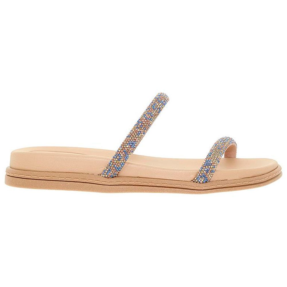 Chinelo Flatform Brilho Azul Verde Ouro Rosado Beira Rio 8488.105