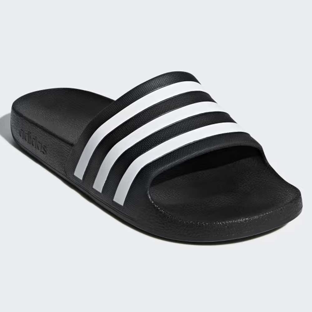 Chinelo Unissex Adilette Aqua Preto Branco Adidas F35543 Preto 2