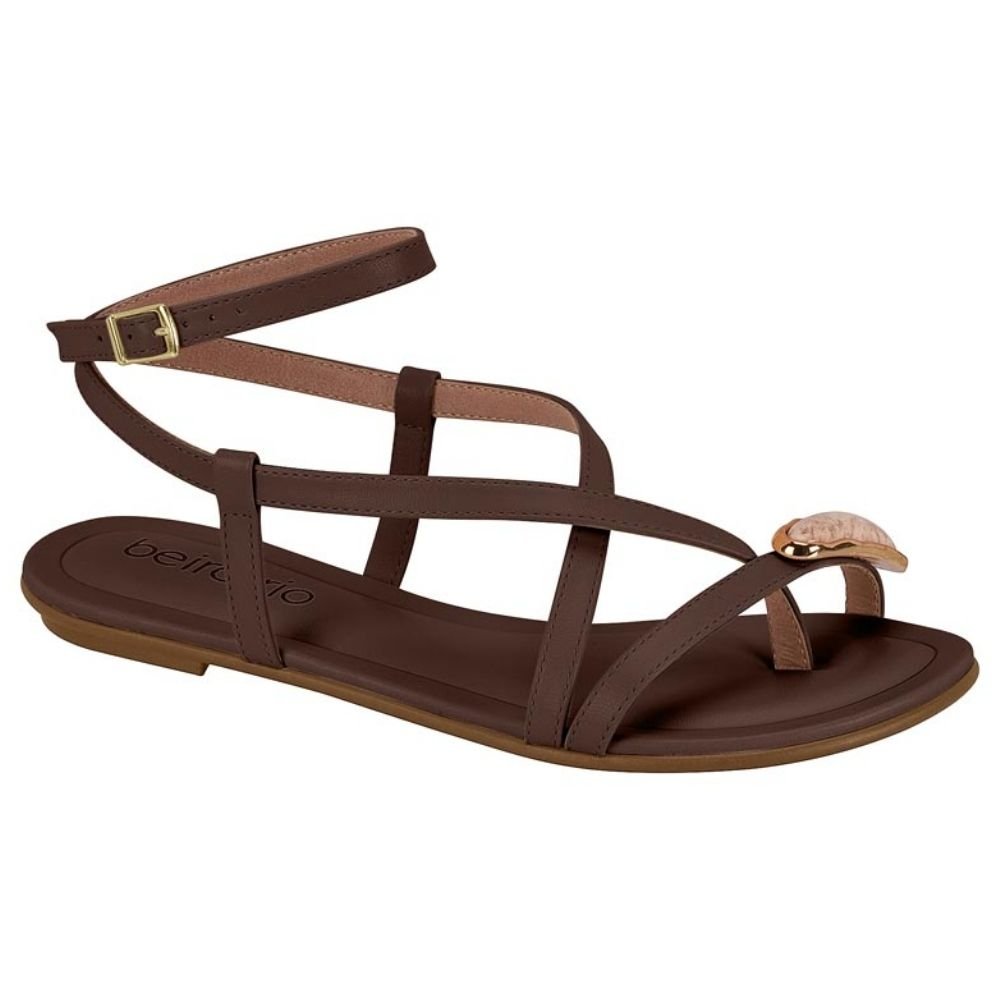 Sandália Rasteira Feminina Conhaque Beira Rio 8367.875