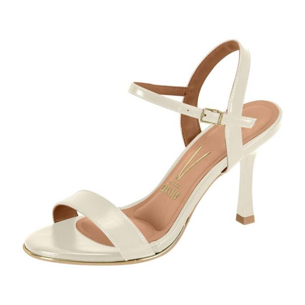 Sandália Feminina Salto Fino Branco Off Vizzano 6552.100 Branco 2
