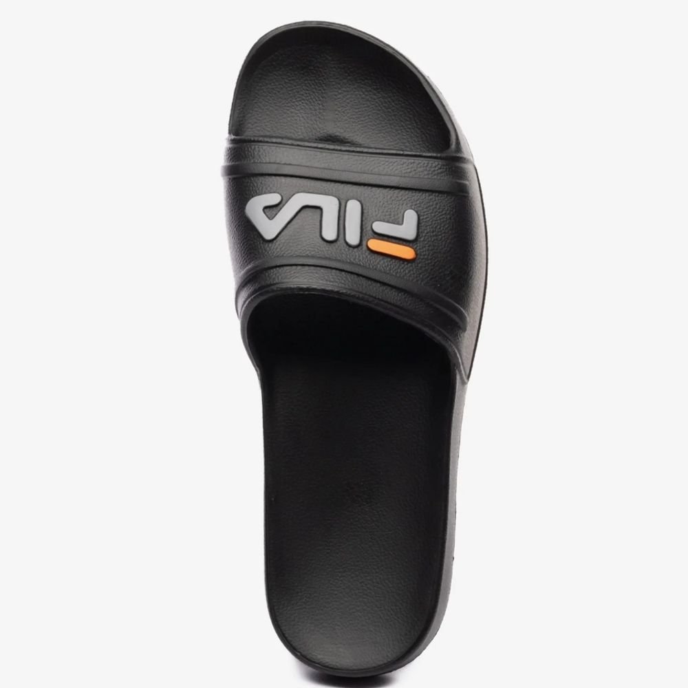 Chinelo Masculino Sleek Slide Preto Cinza Laranja Fila F01SD00010-7229 Preto 5
