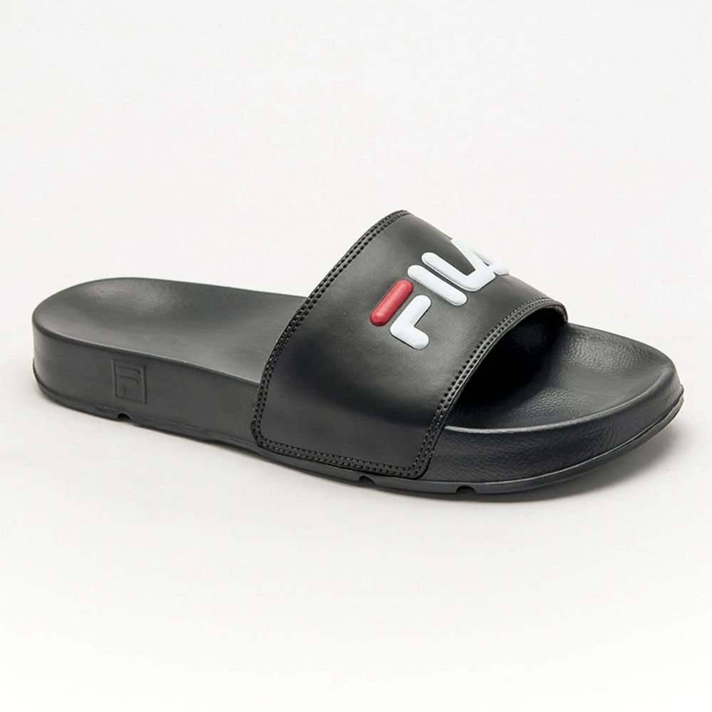Chinelo Slide Masculino Drifter Basic Preto Branco Vermelho Fila 11A017X-397 Preto 2