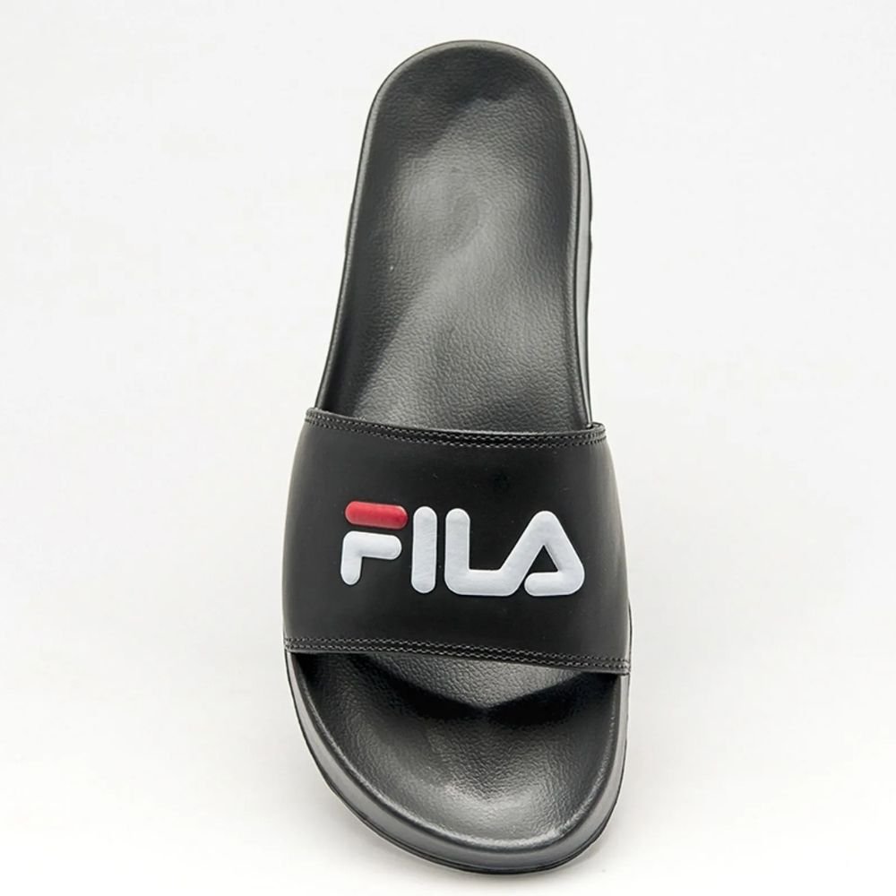 Chinelo Slide Masculino Drifter Basic Preto Branco Vermelho Fila 11A017X-397 Preto 3