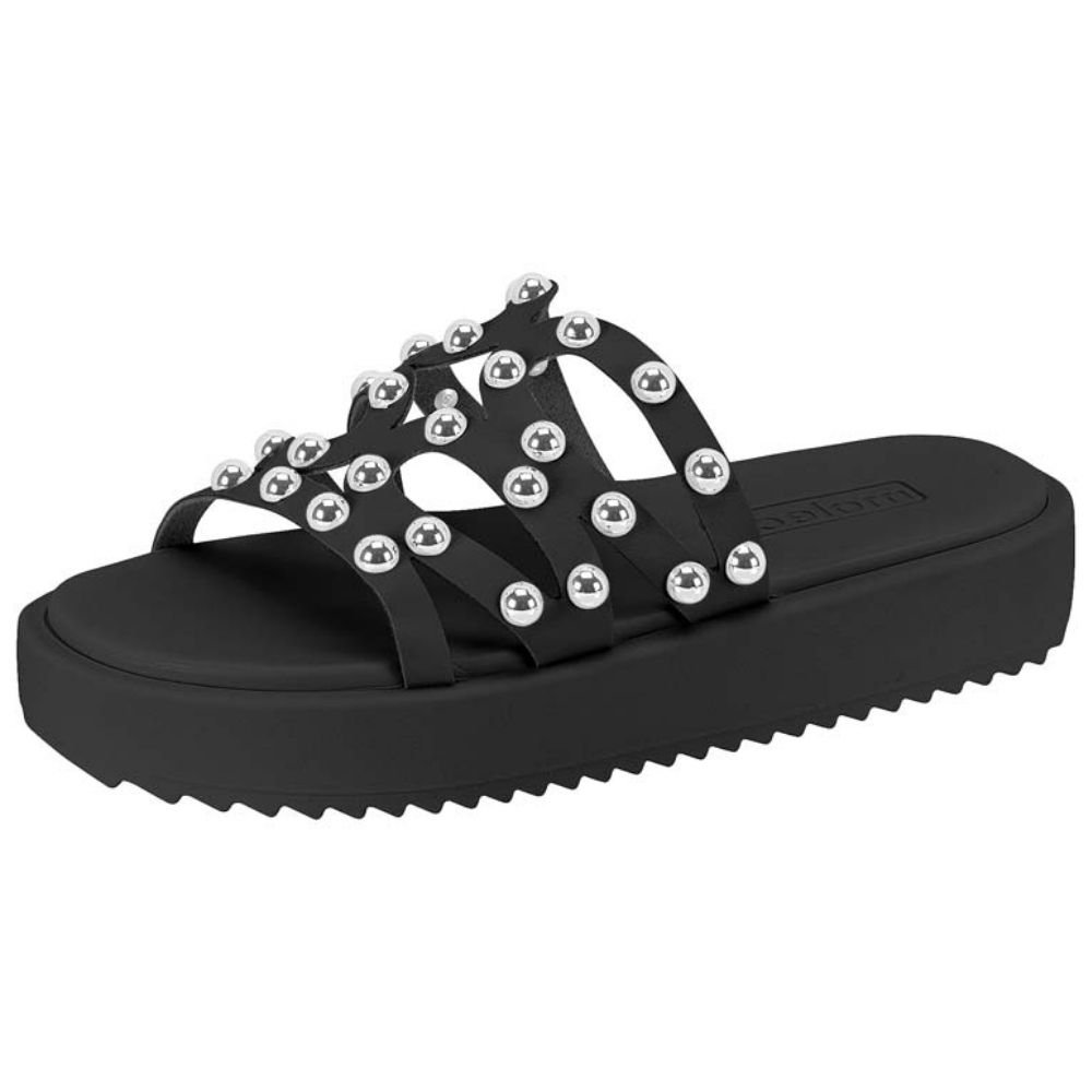 Chinelo Feminino Flatform Preto Moleca 5489.121 Preto 2