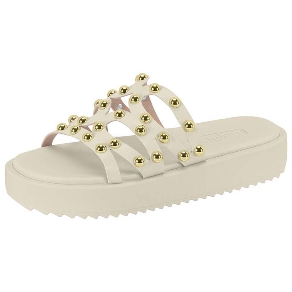 Chinelo Feminino Flatform Branco Off Moleca 5489.121 Branco 2
