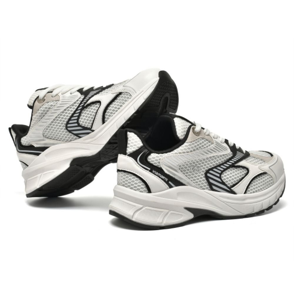 Tênis Casual Feminino Preto Multi Via Marte 240-010-01 Branco 4