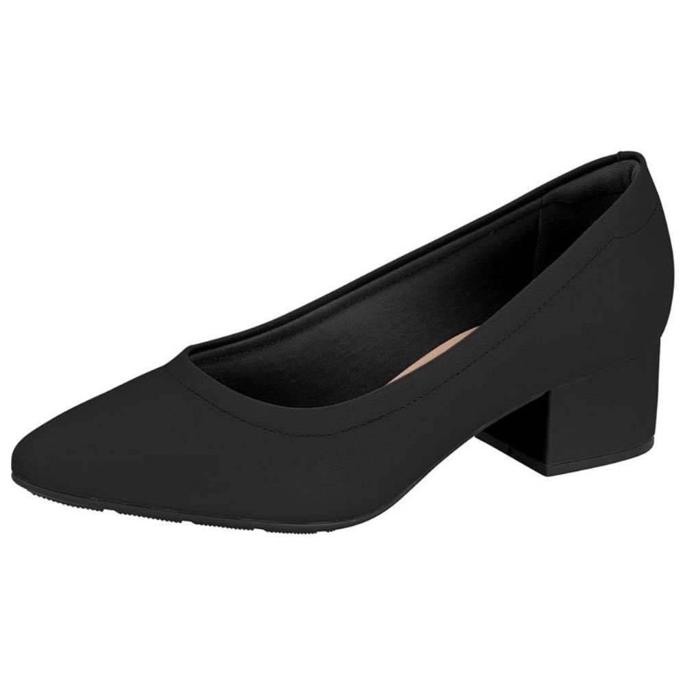 Scarpin Feminino Salto Bloco Preto Modare 7340.123 Preto 2