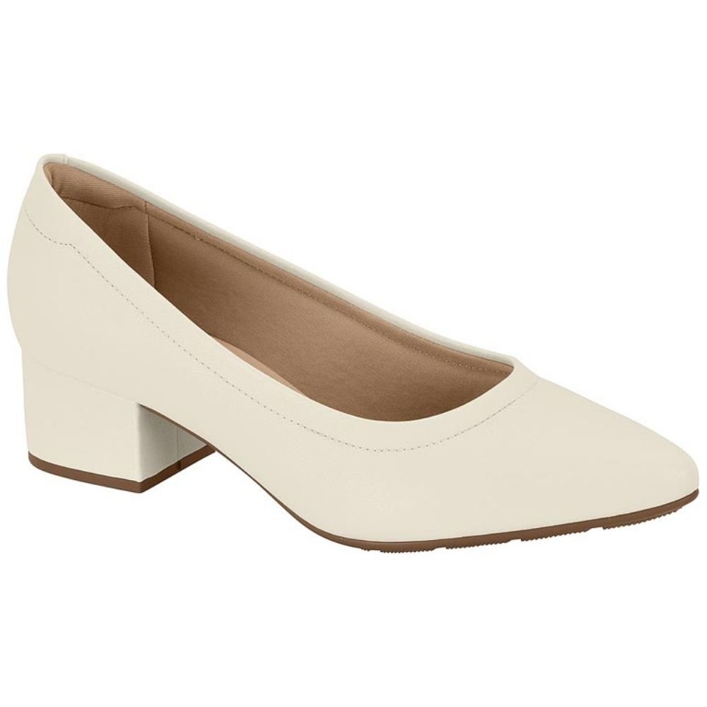 Scarpin Feminino Salto Bloco Branco Off Modare 7340.123