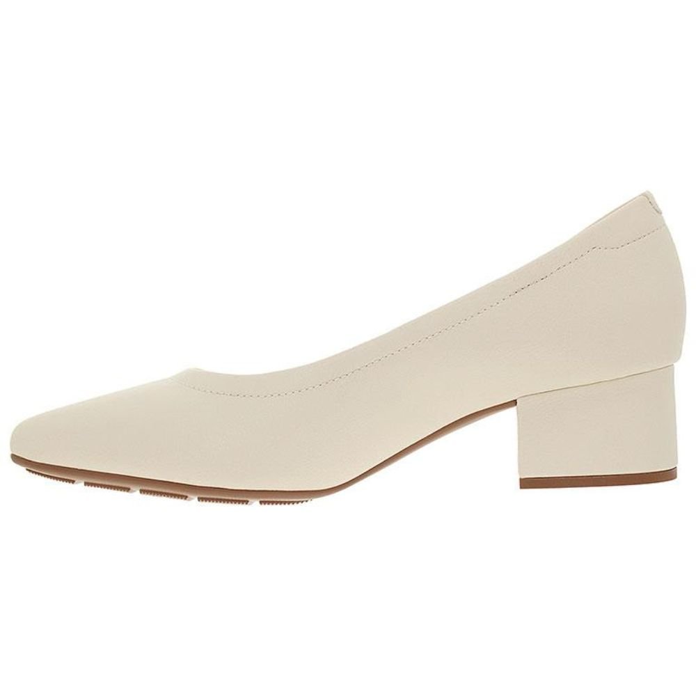 Scarpin Feminino Salto Bloco Branco Off Modare 7340.123 Branco 4