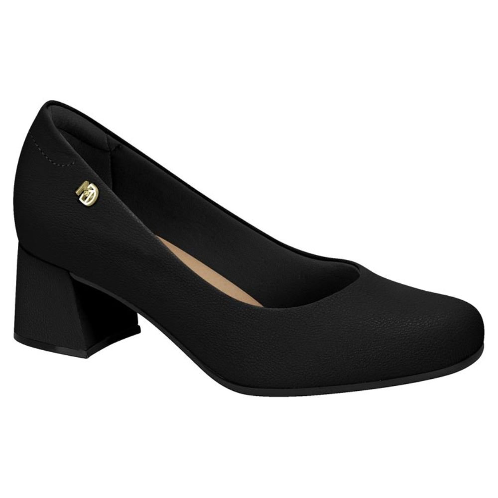 Sapato Feminino Salto Bloco Preto Modare 7373.100