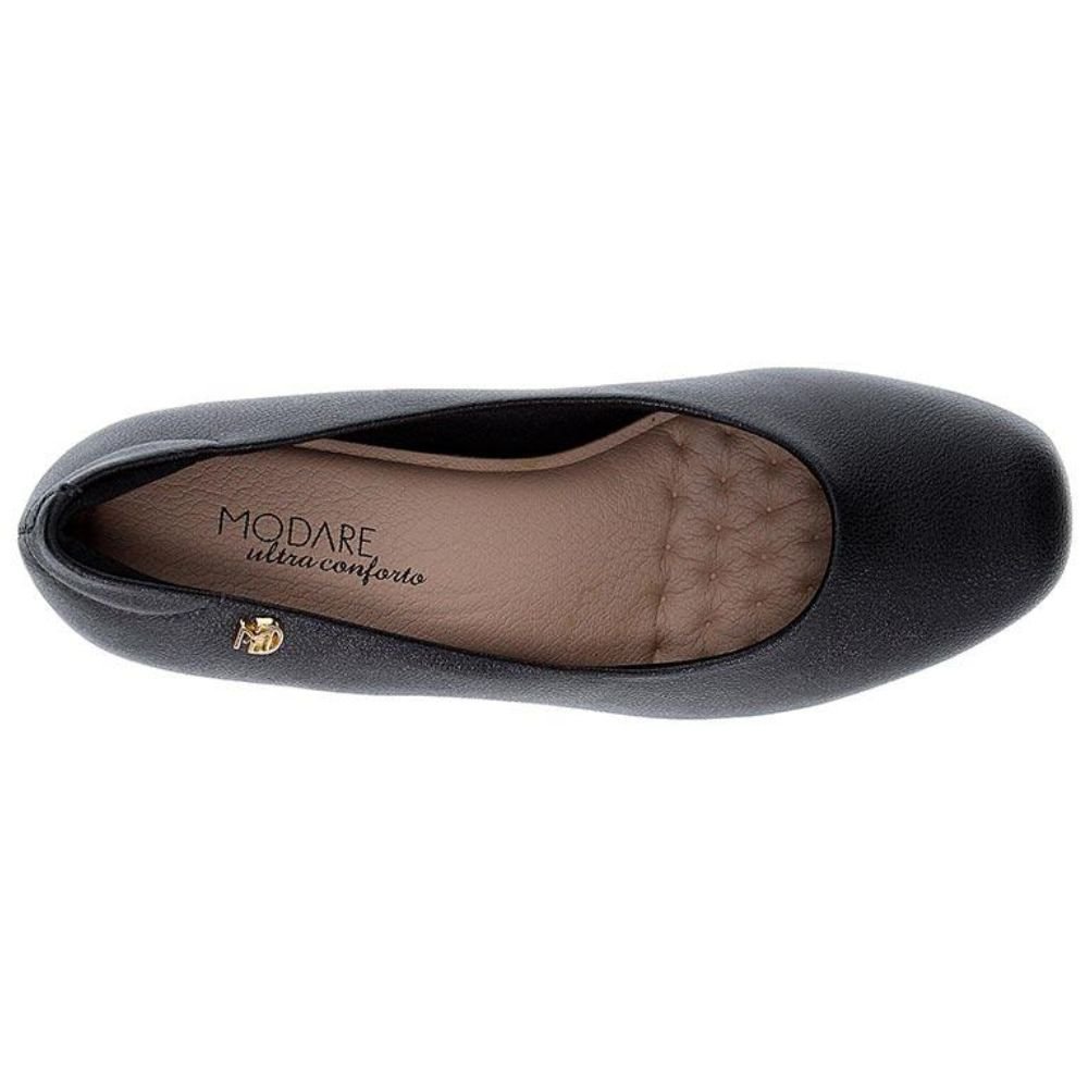 Sapato Feminino Salto Bloco Preto Modare 7373.100 Preto 3
