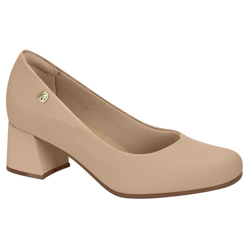 Sapato Feminino Salto Bloco Bege Modare 7373.100