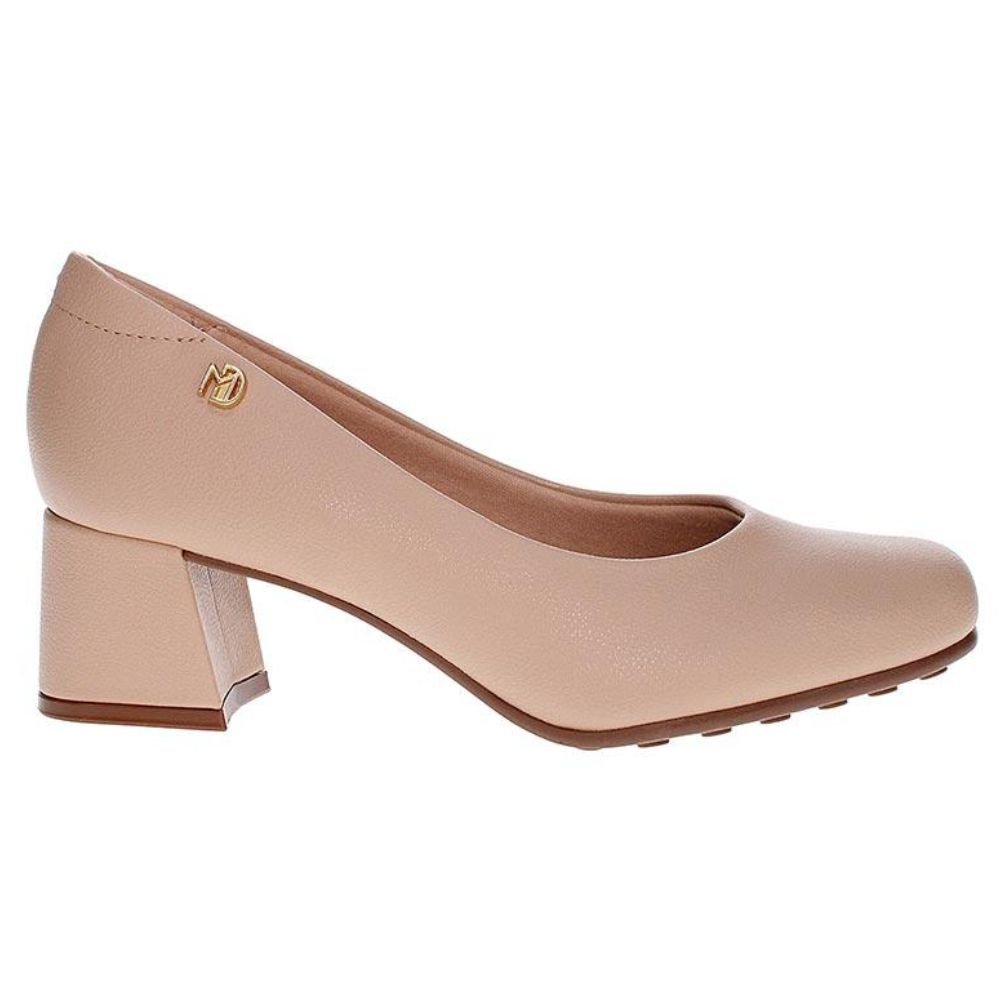 Sapato Feminino Salto Bloco Bege Modare 7373.100 Bege 2