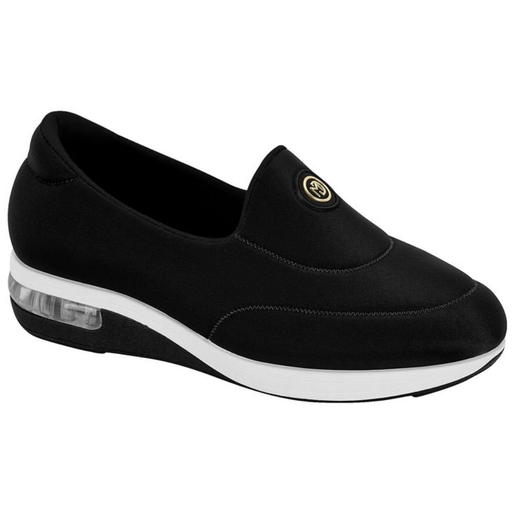 Tênis Casual Feminino Gel Tech Preto Dourado Modare 7320.239
