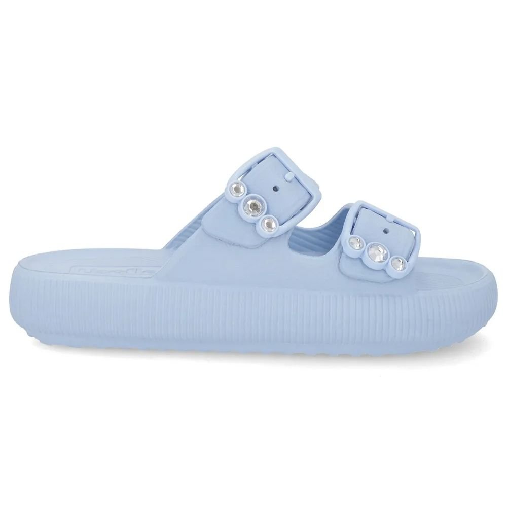 Chinelo Slide Poofy Plataforma EVA Azul Ceu Usaflex AL4401