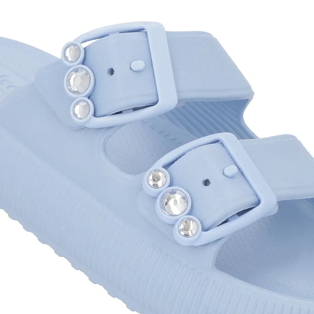 Chinelo Slide Poofy Plataforma EVA Azul Ceu Usaflex AL4401 Azul 2