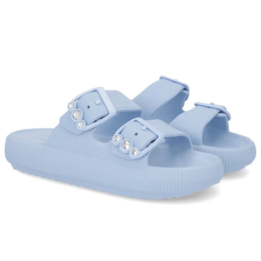 Chinelo Slide Poofy Plataforma EVA Azul Ceu Usaflex AL4401 Azul 3