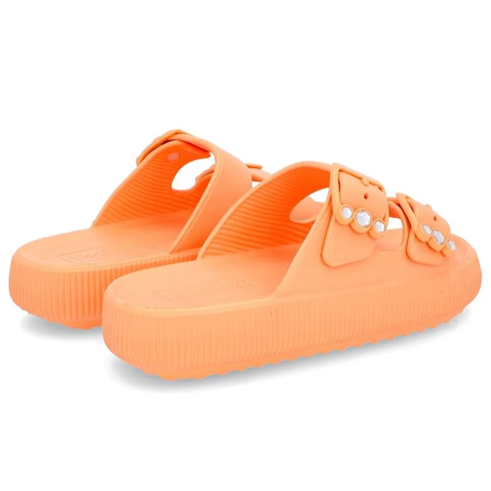 Chinelo Slide Poofy Plataforma EVA Melão Usaflex AL4401 Laranja 4